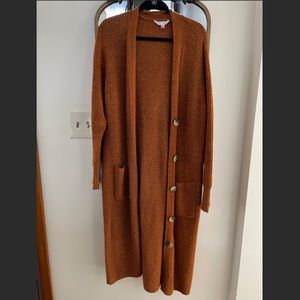 No Boundaries burnt orange duster